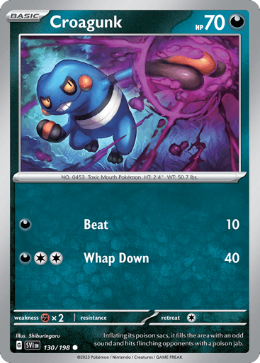Croagunk – Common – 130/198 – Scarlet & Violet
