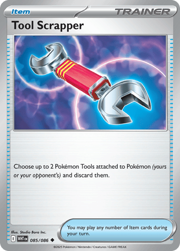 Tool Scrapper – Uncommon Poké Ball Reverse Holo – 085/086 – White Flare