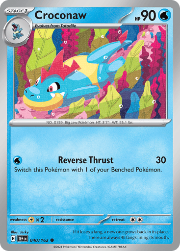 Croconaw – Common Reverse Holo – 040/162 – Temporal Forces