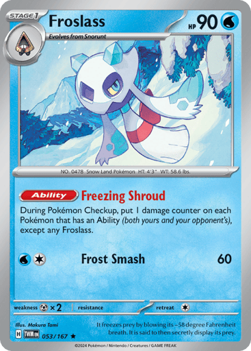 Froslass – Rare Holo – 053/167 – Twilight Masquerade