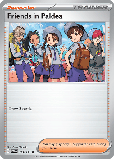 Friends in Paldea – Common Reverse Holo – 109/131 – Prismatic Evolutions