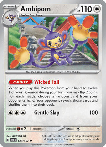Ambipom – Uncommon – 138/167 – Twilight Masquerade