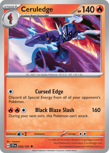 Ceruledge – Uncommon Reverse Holo – 035/191 – Surging Sparks