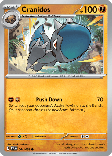 Cranidos – Common Reverse Holo – 044/084 – Pitch Black