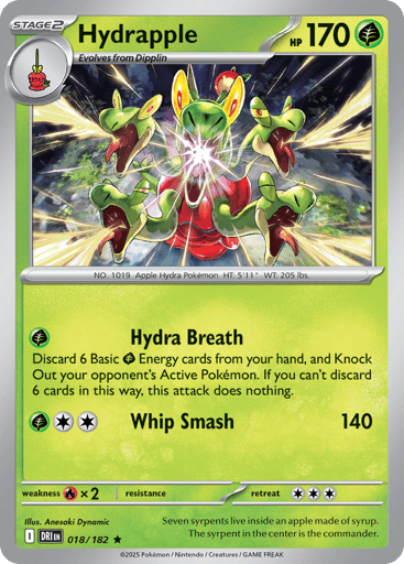 Hydrapple – Rare Reverse Holo – 018/182 – Destined Rivals