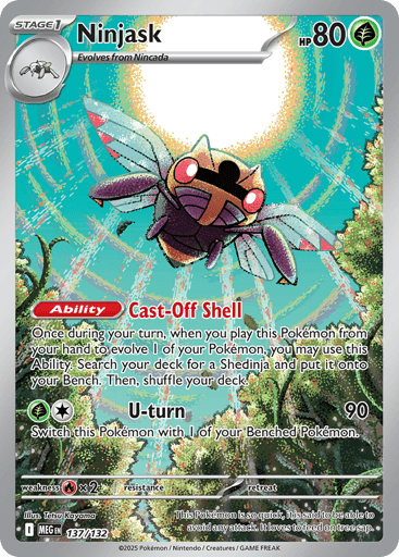 Ninjask – Illustration Rare – 137/132 – Mega Evolution