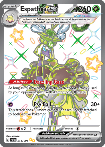 Espathra ex – Shiny Ultra Rare – 214/091 – Paldean Fates