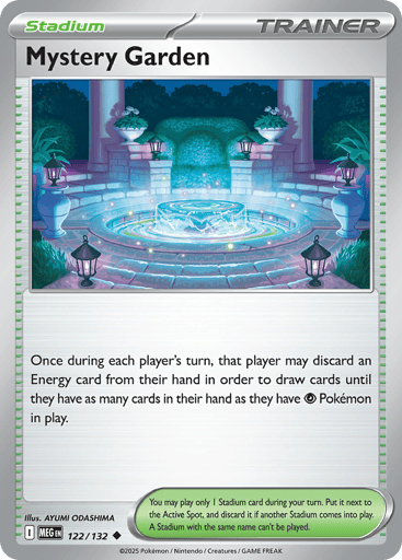 Mystery Garden – Uncommon Reverse Holo – 122/132 – Mega Evolution