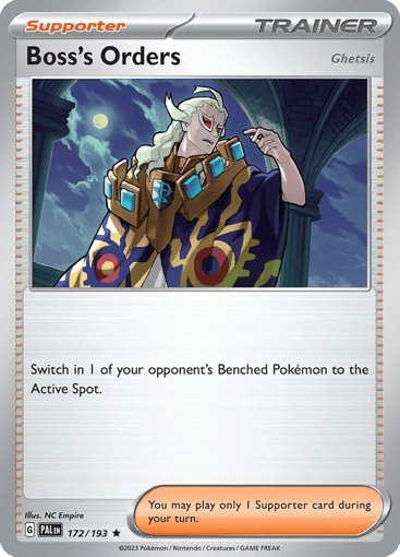 Boss's Orders (Ghetsis) – Rare Holo – 172/193 – Paldea Evolved