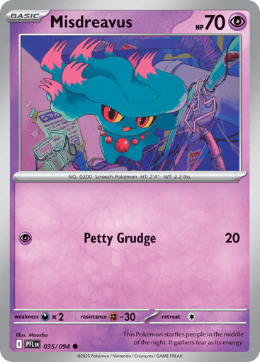 Misdreavus – Common Reverse Holo – 035/094 – Phantasmal Flames