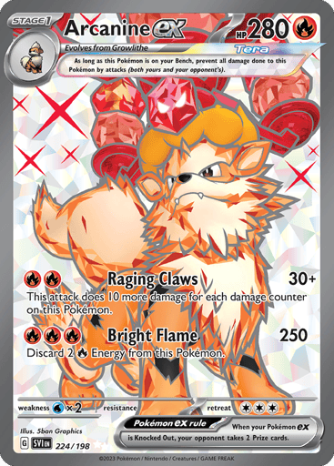 Arcanine ex – Ultra Rare – 224/198 – Scarlet & Violet
