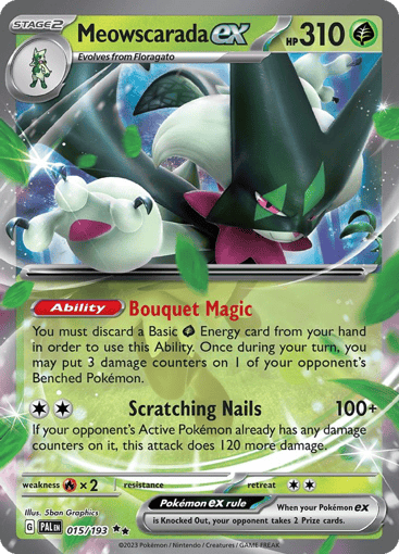 Meowscarada ex – Double Rare – 015/193 – Paldea Evolved