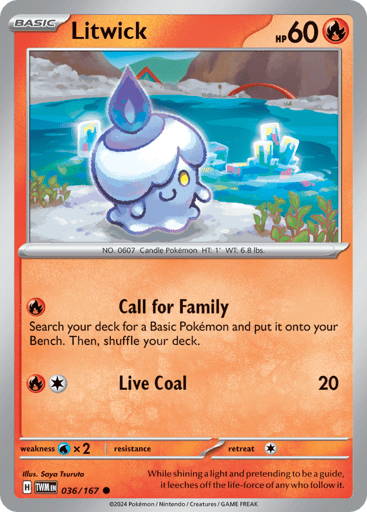 Litwick – Common Reverse Holo – 036/167 – Twilight Masquerade