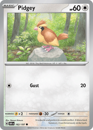 Pidgey – Common – 162/197 – Obsidian Flames