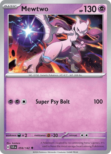 Mewtwo – Uncommon Reverse Holo – 059/142 – Stellar Crown