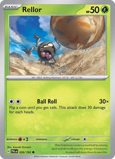 Rellor – Common Reverse Holo – 026/193 – Paldea Evolved