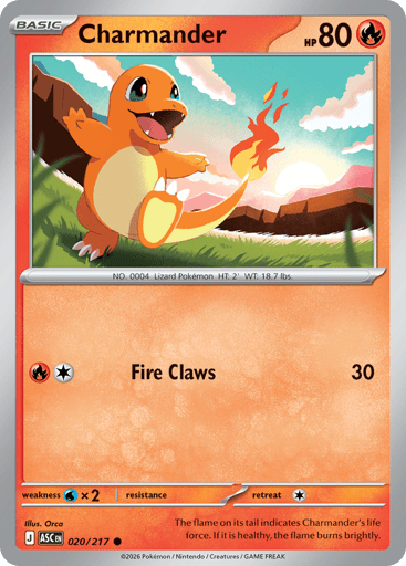 Charmander – Common Reverse Holo – 020/217 – Ascended Heroes