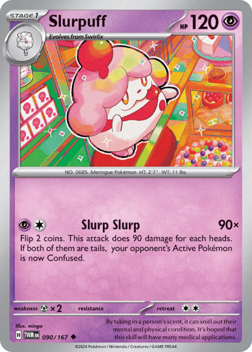 Slurpuff – Uncommon Reverse Holo – 090/167 – Twilight Masquerade