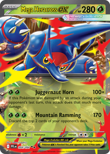Mega Heracross ex – Double Rare – 004/094 – Phantasmal Flames