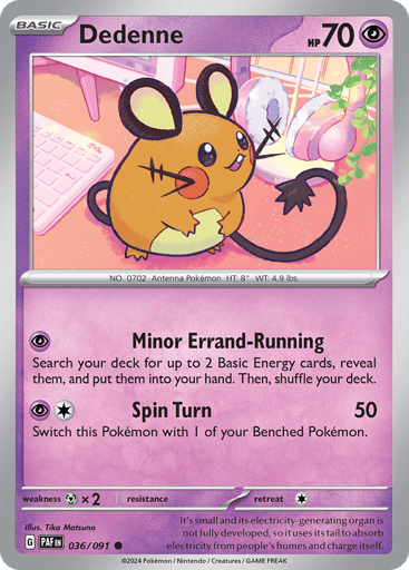 Dedenne – Common – 036/091 – Paldean Fates