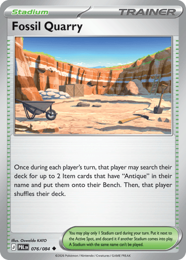 Fossil Quarry – Uncommon – 076/084 – Pitch Black