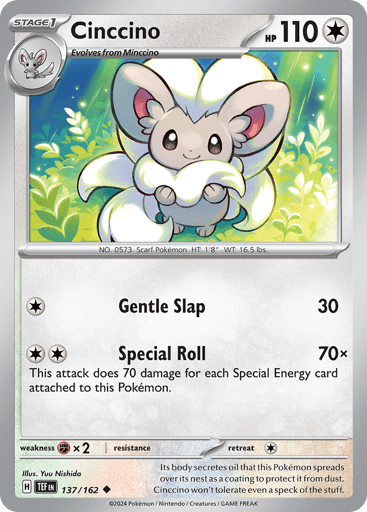 Cinccino – Uncommon Reverse Holo – 137/162 – Temporal Forces