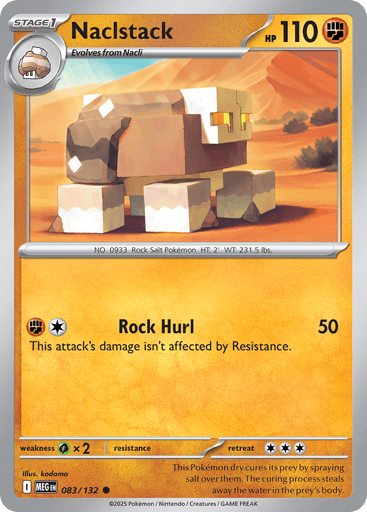 Naclstack – Common Reverse Holo – 083/132 – Mega Evolution