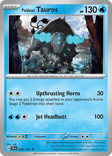 Paldean Tauros – Uncommon – 039/191 – Surging Sparks