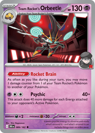 Team Rocket’s Orbeetle – Uncommon – 089/182 – Destined Rivals