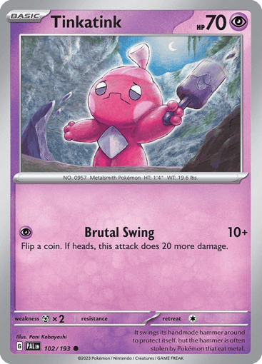 Tinkatink – Common Reverse Holo – 102/193 – Paldea Evolved
