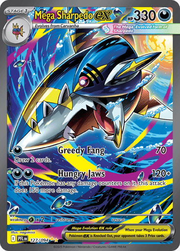 Mega Sharpedo ex – Special Illustration Rare – 127/094 – Phantasmal Flames