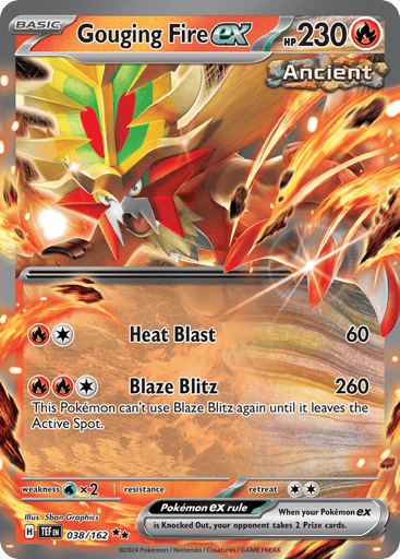 Gouging Fire ex – Double Rare – 038/162 – Temporal Forces