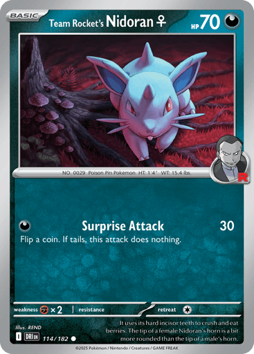 Team Rocket’s Nidoran♀ – Common – 114/182 – Destined Rivals