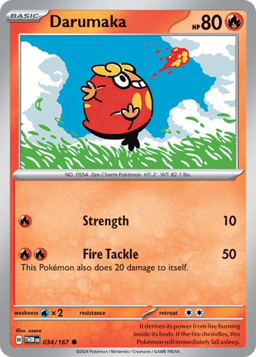 Darumaka – Common Reverse Holo – 034/167 – Twilight Masquerade