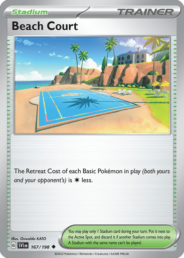 Beach Court – Uncommon Reverse Holo – 167/198 – Scarlet & Violet