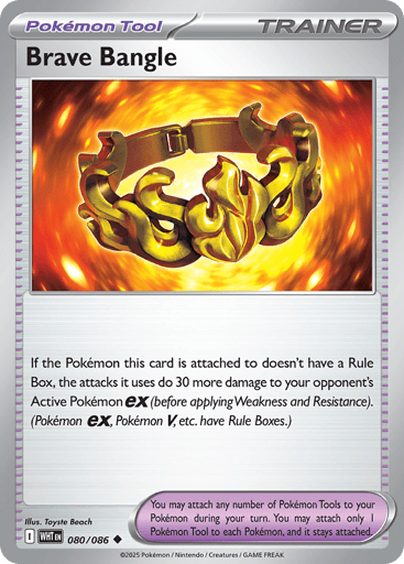 Brave Bangle – Uncommon Poké Ball Reverse Holo – 080/086 – White Flare