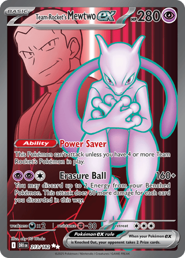 Team Rocket’s Mewtwo ex – Ultra Rare – 213/182 – Destined Rivals