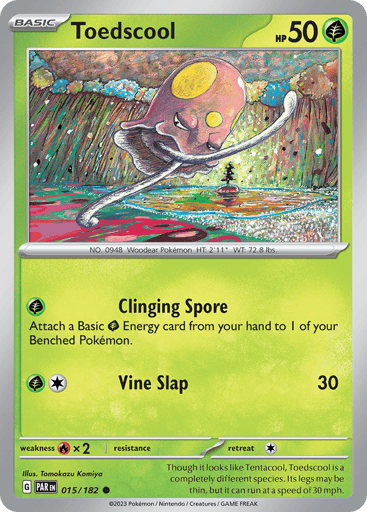 Toedscool – Common Reverse Holo – 015/182 – Paradox Rift