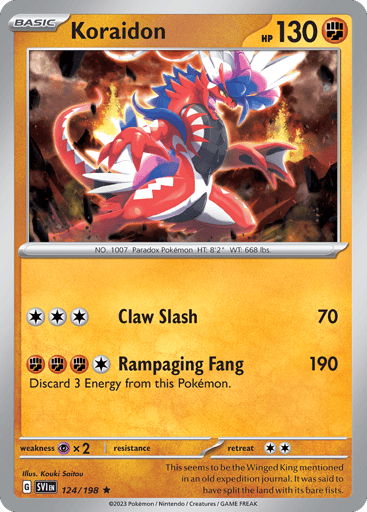 Koraidon – Rare Reverse Holo – 124/198 – Scarlet & Violet