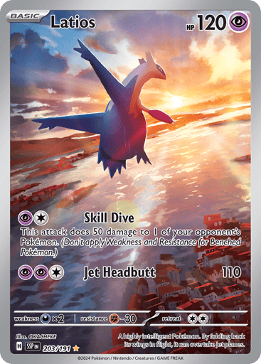 Latios – Illustration Rare – 203/191 – Surging Sparks