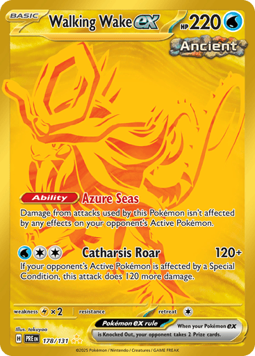 Walking Wake ex – Hyper Rare – 178/131 – Prismatic Evolutions