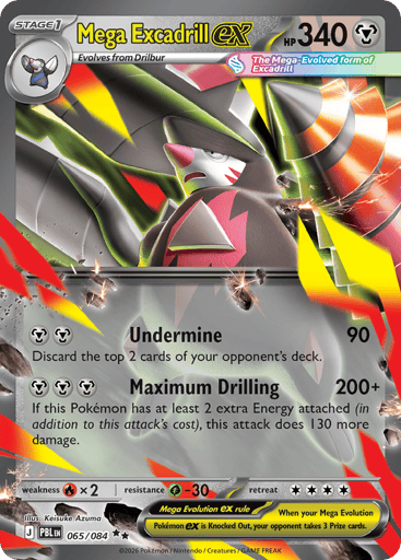 Mega Excadrill ex – Double Rare – 065/084 – Pitch Black
