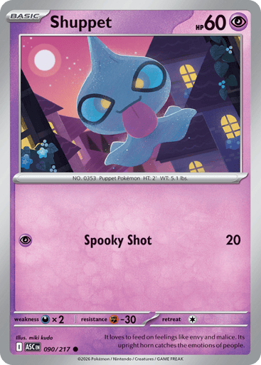 Shuppet – Common Reverse Holo – 090/217 – Ascended Heroes