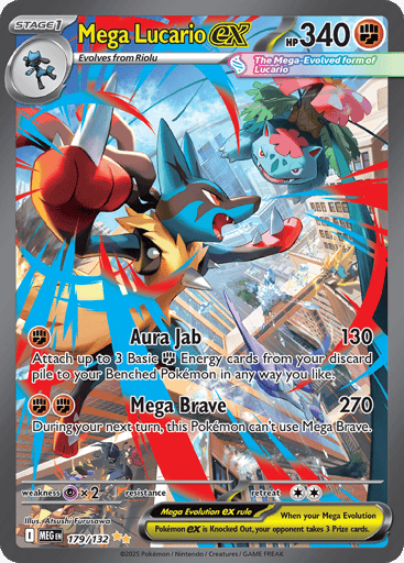 Mega Lucario ex – Special Illustration Rare – 179/132 – Mega Evolution