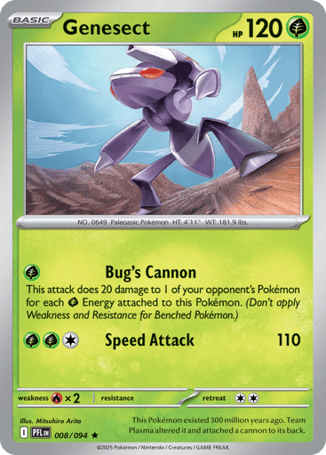Genesect – Rare Holo – 008/094 – Phantasmal Flames