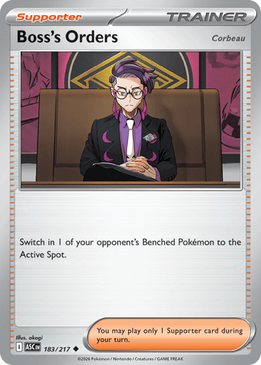 Boss’s Orders – Uncommon Reverse Holo – 183/217 – Ascended Heroes