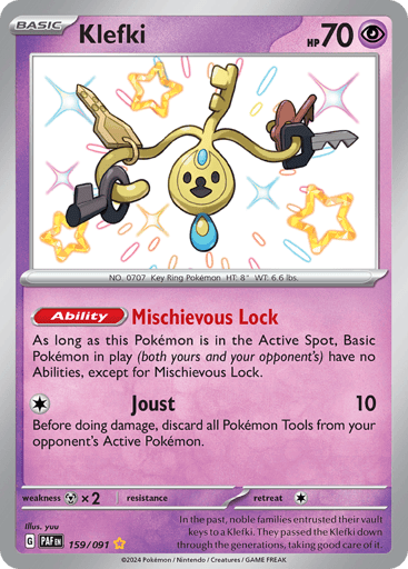 Klefki – Shiny Rare – 159/091 – Paldean Fates