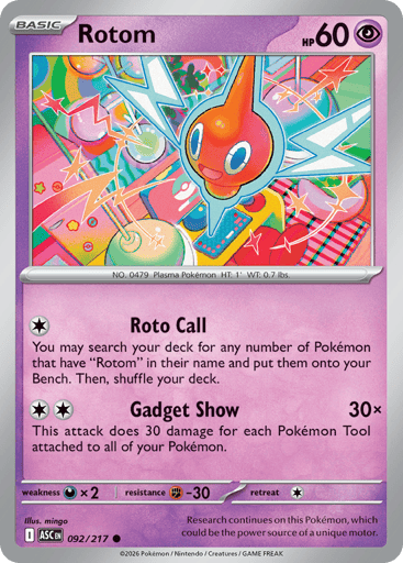 Rotom – Common Reverse Holo – 092/217 – Ascended Heroes