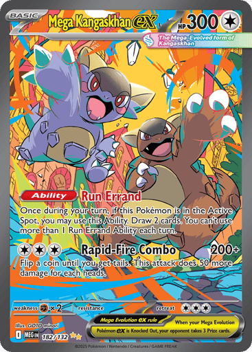 Mega Kangaskhan ex – Special Illustration Rare – 182/132 – Mega Evolution