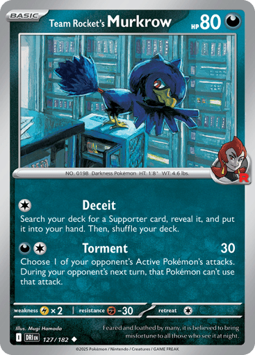 Team Rocket’s Murkrow – Uncommon – 127/182 – Destined Rivals